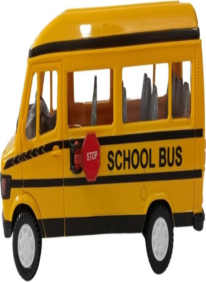 USCATALOG Gift Gallery Pull Back Action School Bus Model Toy for Kids and Boys (Color May Vary) - Image 5